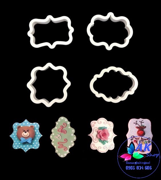SET 4 KHUÔN CUTTER NHỰA (KHUNG EU)