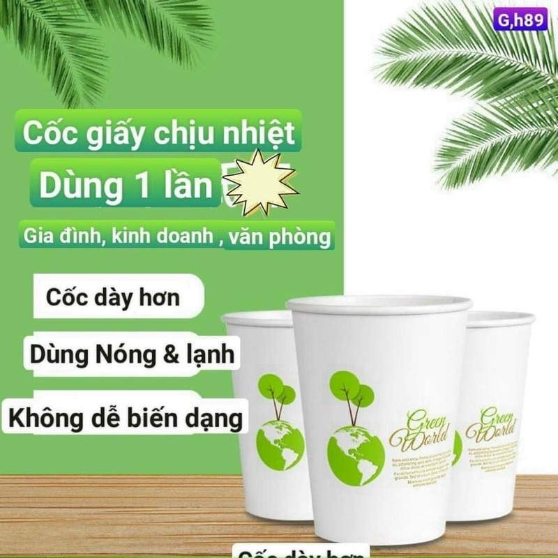 50 Cốc giấy - ly giấy dùng một lần 250ml