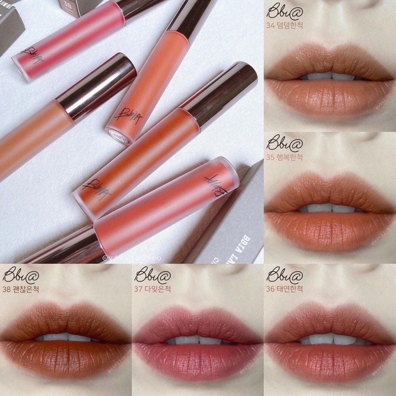 (Màu 34,35,36,37,38) Son Kem Lì Bbia Last Velvet Lip Tint Version 8