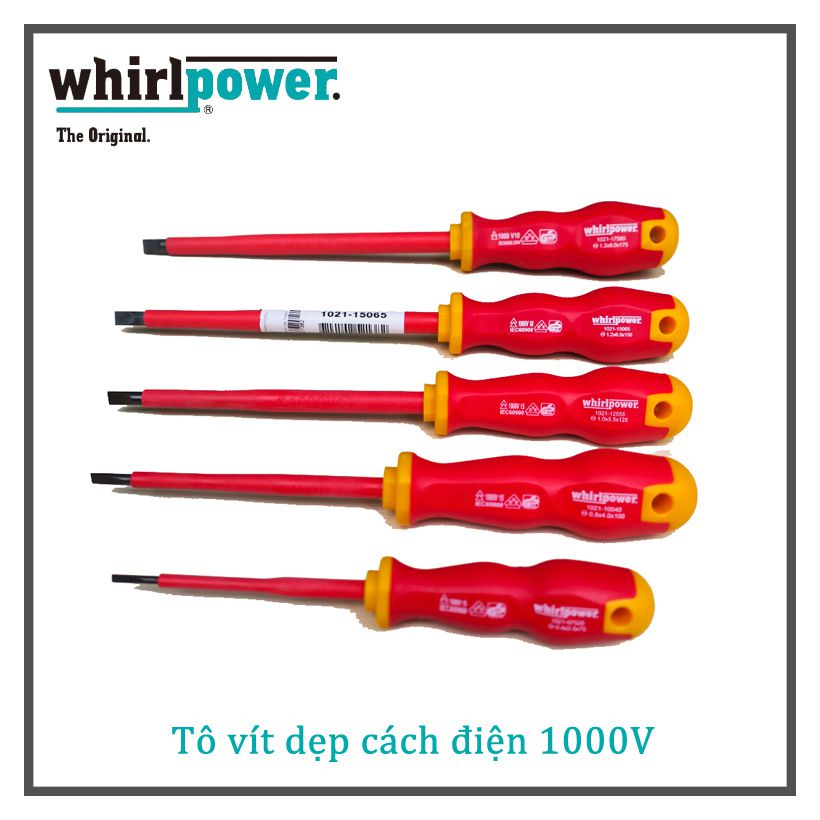 Tô vít dẹp cách điện 1000V Whirlpower