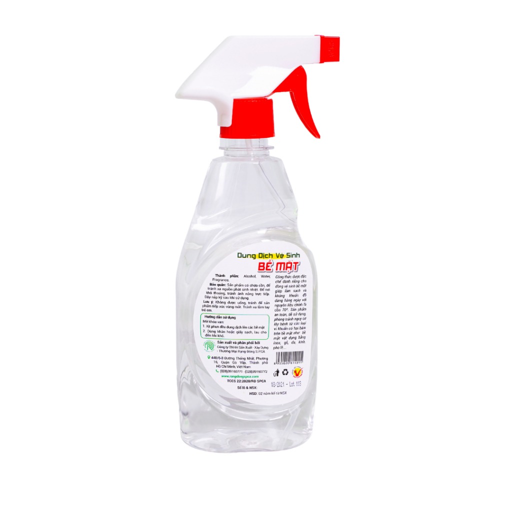 Dung dịch xịt vệ sinh bề mặt kháng khuẩn SPCA 450ml đa năng