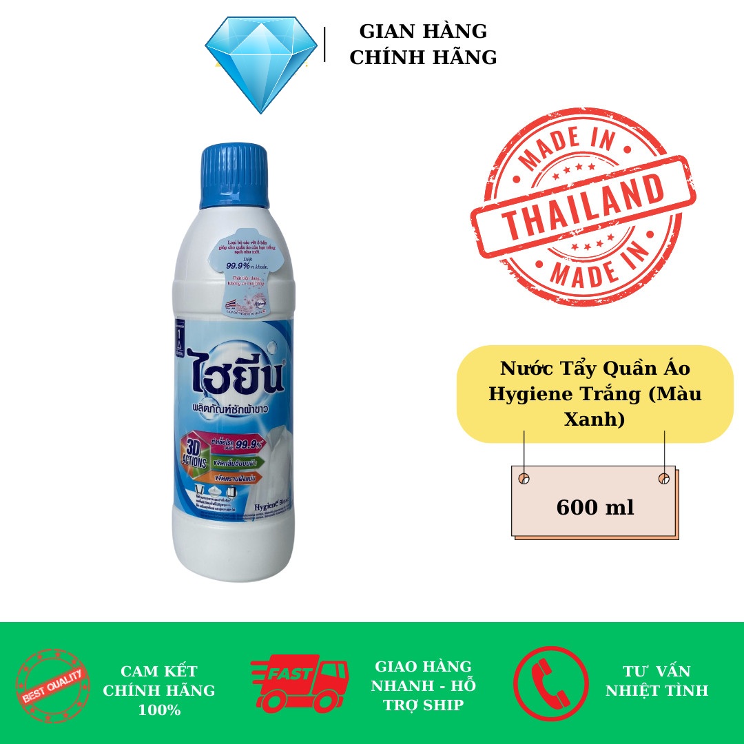 Nước tẩy quần áo trắng Hygiene