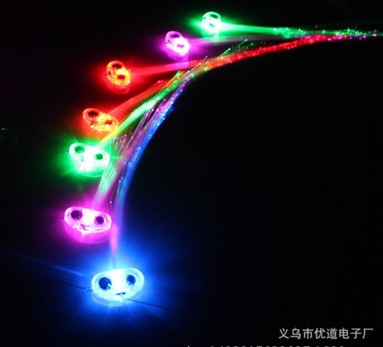 Combo 5 Đèn trang trí sợi quang flash tóc LED dây lụa Dạng kẹp tóc trang trí tóc đẹp