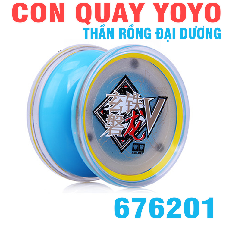 Con quay yoyo đồ chơi trẻ em Thần Rồng Đại Dương 676201 màu xanh bằng nhựa