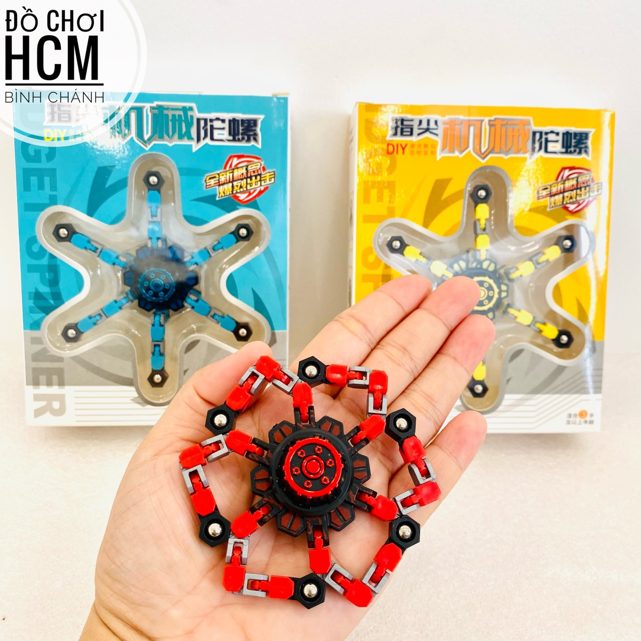 Đồ chơi trẻ em con quay spinner biến hình robot thông minh cho bé thích lắp ráp, lắp ghép con quay