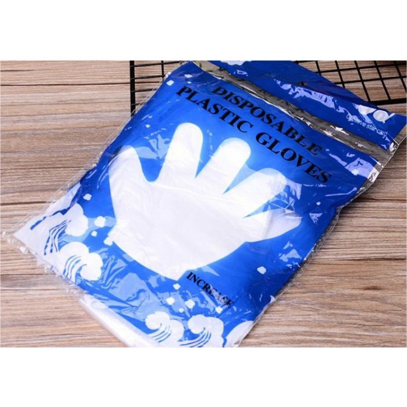 [HCM]Túi 100 cái bao tay nilon (Bao tay dùng 1 lần)