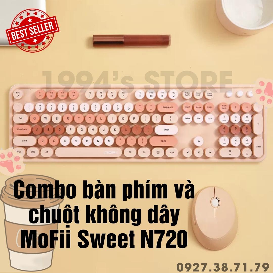 MoFii N720 - Combo bàn phím giả cơ và chuột MoFii Sweet 104 phím Wireless 2.4G siêu đẹp dùng cho PC, Laptop Tivi ....