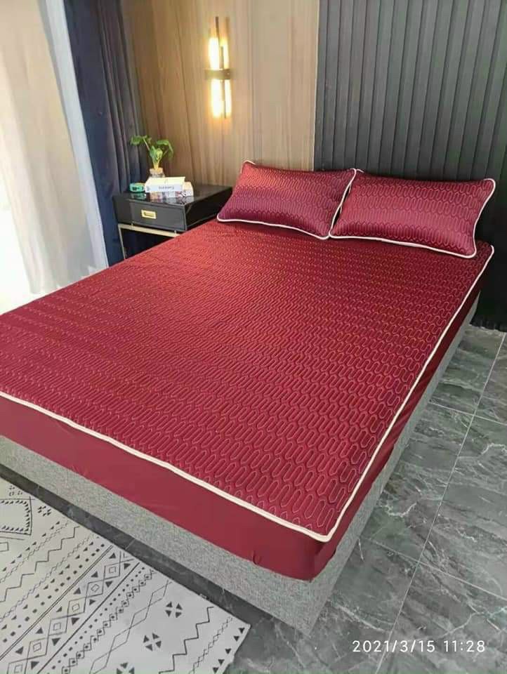 Chiếu cao su non bo chun màu trơn loại 1 dày đẹp tranlanshop