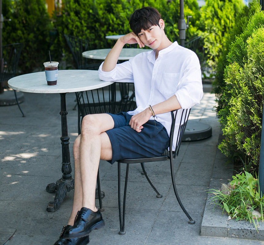 Áo Sơ mi Cổ trụ Style Hàn Quốc Unisex