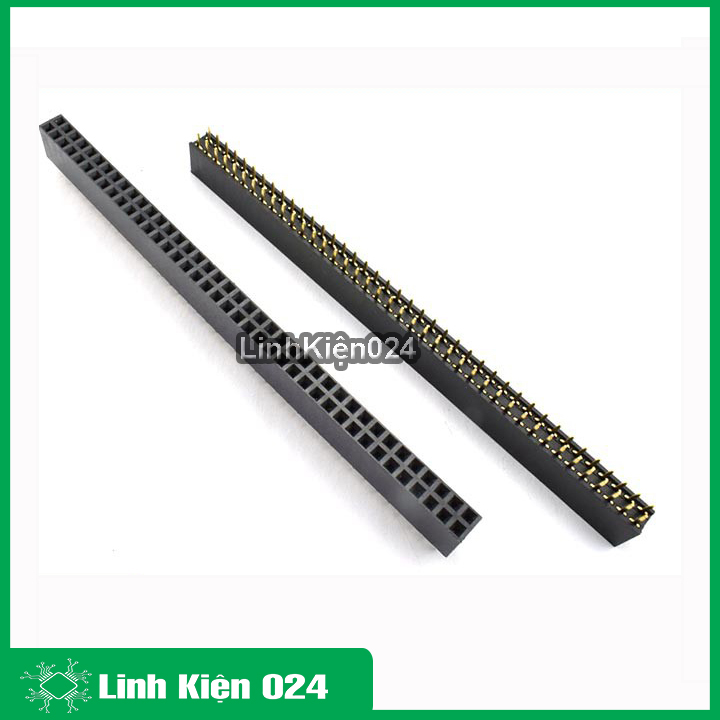 Jump cái đôi 2.54mm 2x40P chân thẳng màu đen