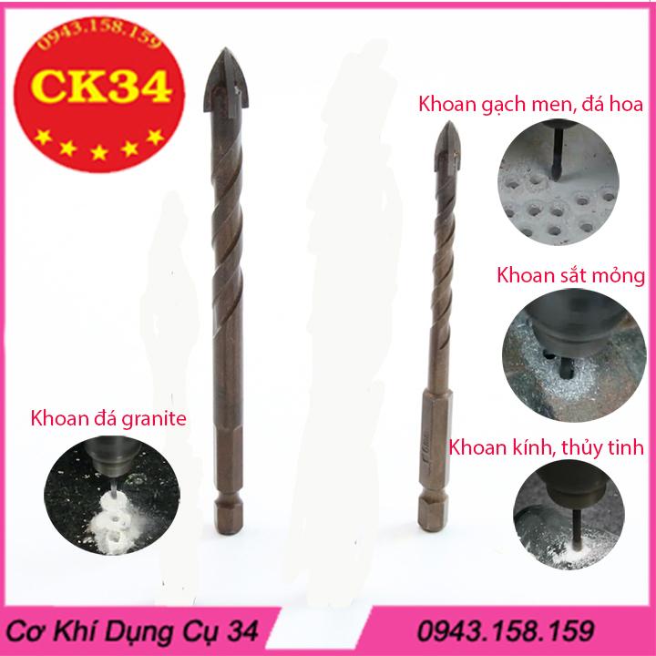 Mũi khoan đa năng chuôi lục giác phi 6 và 8