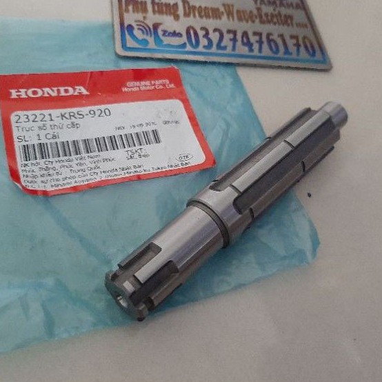 Trục cốt số, nhông tải xe dream, wave....zin honda