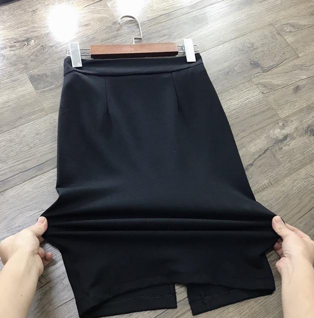 Chân váy công sở bút chì basic chất umi co giãn, dày dặn