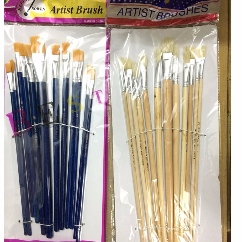 Bộ cọ vẽ chổi vẽ bút vẽ 12 cây