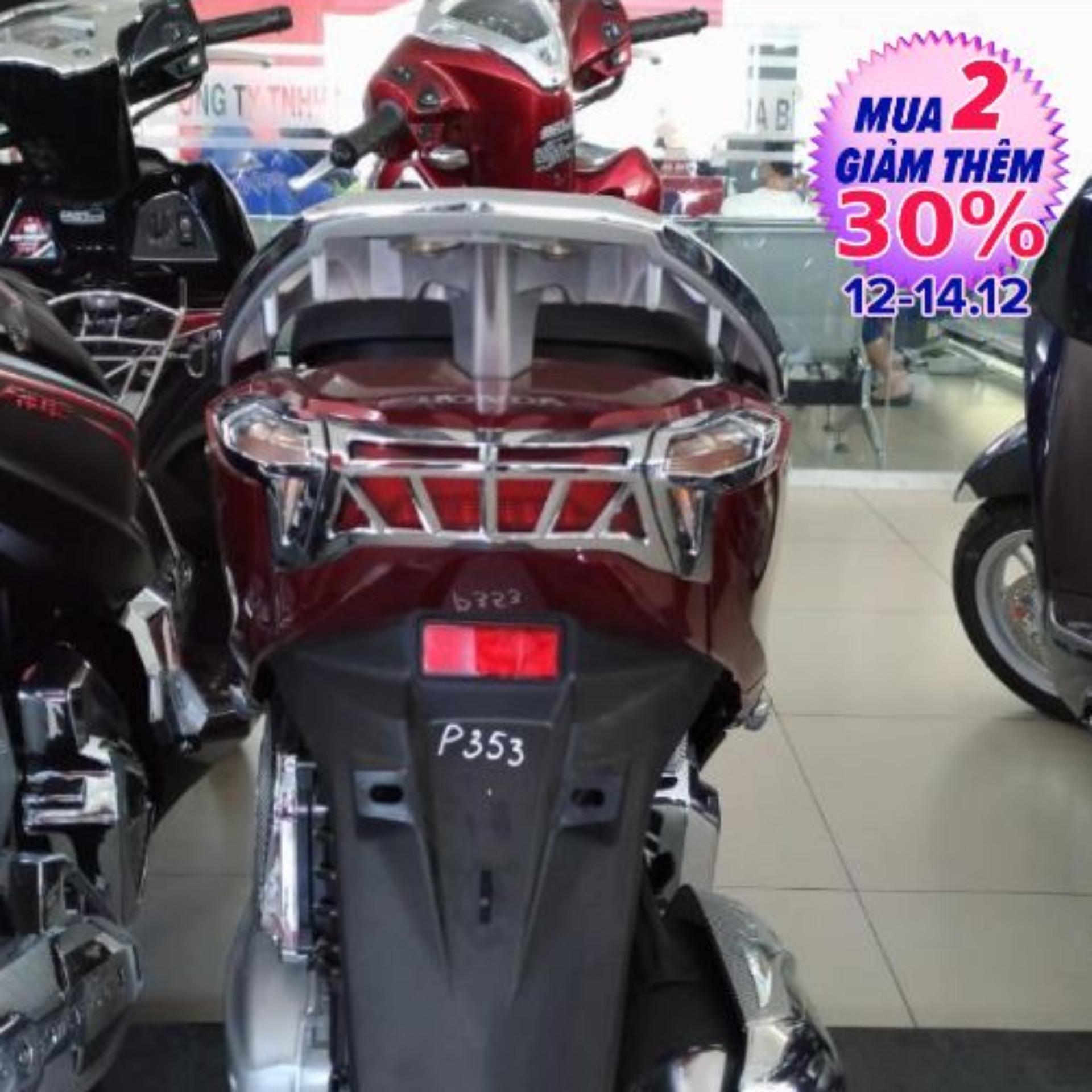 Combo 4 món ốp đèn trước, đèn stop, mỏ dè trước, dè sau mạ Crom Xe LEAD 125 (2016-2019) Siêu Thị Việt