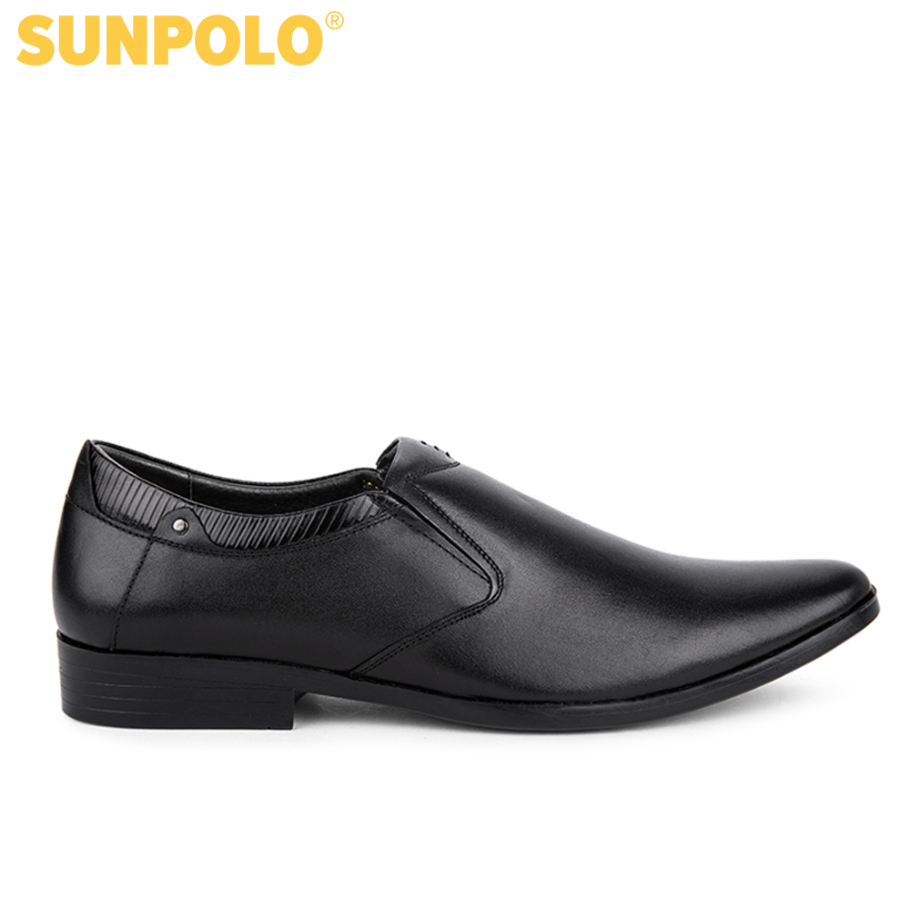 Giày nam, Giày công sở da bò SUNPOLO SPH264 (Đen)