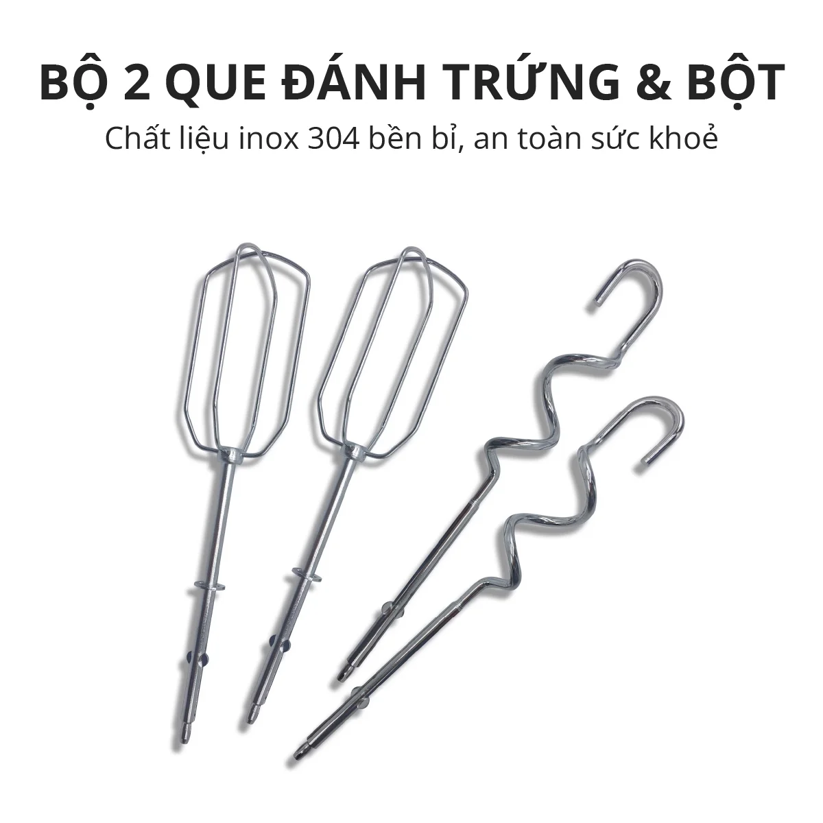 Máy đánh trứng - 5 tốc độ, thân inox không gỉ sang trọng
