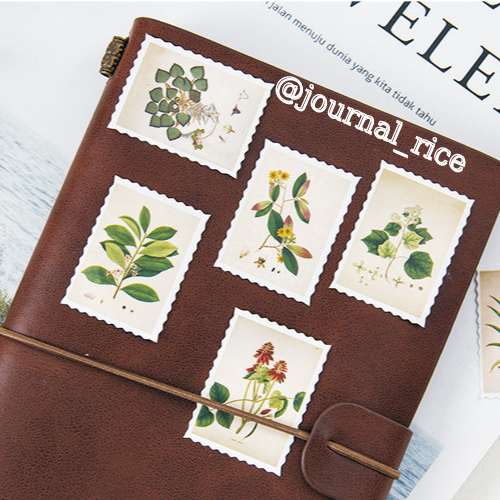 Hộp 45 sticker Tem Thư Thảo Dược trang trí planner scrapbook