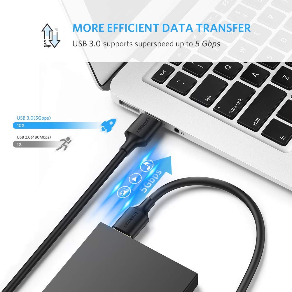 [HCM]Cáp USB 3.0 2 đầu dương USB dài 1.5m Ugreen 30149 - Tốc độ 5Gbps