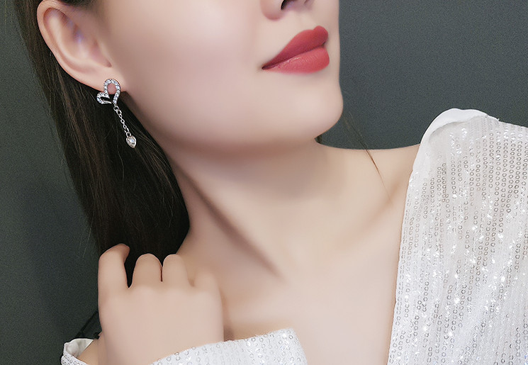 Bông tai tim nhỏ xinh phong cách Hàn Quốc - LB001 + B1293