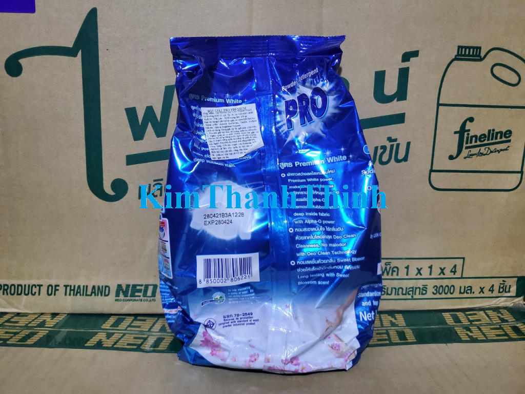 (KTT) Bột giặt PRO 250 gr- màu xanh hàng Thái Lan
