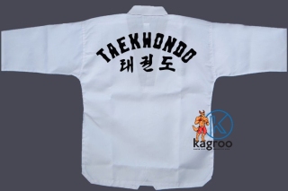 HCMVõ phục phong trào Taekwondo cao cấp hiệu Mooto cổ trắng 110cm thumbnail