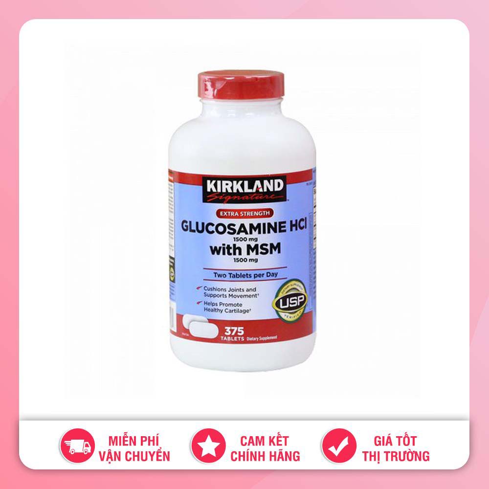 [DATE 9.2025] VIÊN UỐNG BỔ XƯƠNG KHỚP KIRKLAND GLUCOSAMINE MSM MỸ (375 VIÊN)