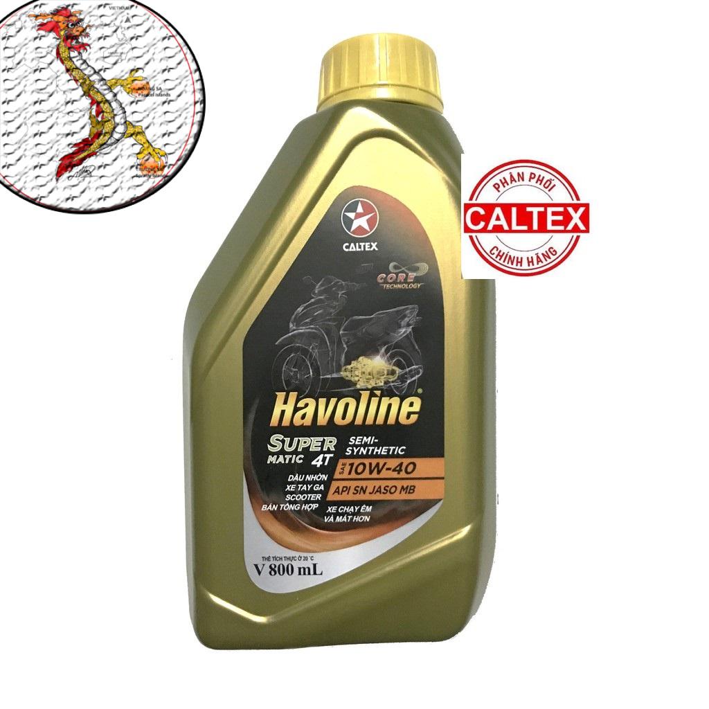 Nhớt xe tay ga havoline 10w40 800ml, dầu nhớt havoline supermatic 4t sae 10w-40 0,8l-daunhot_phugia