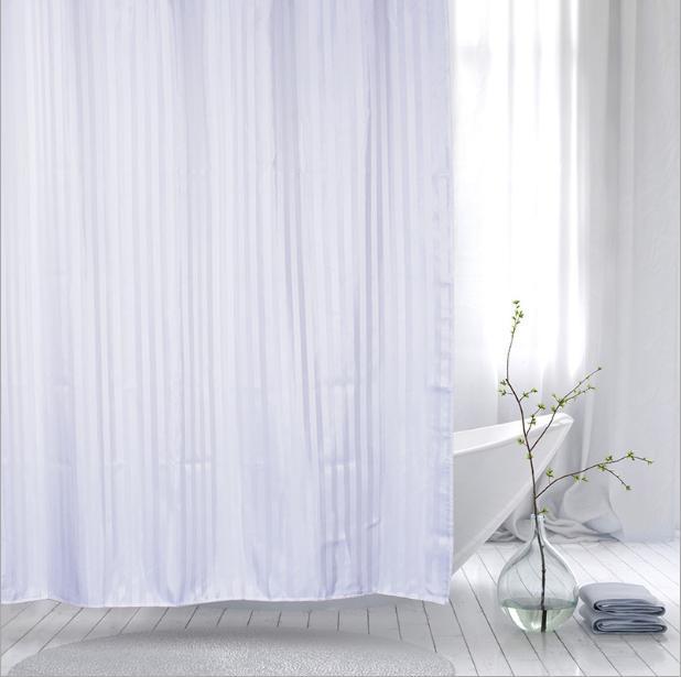 Rèm phòng tắm vải POLY chống thấm nước kèm 12 móc treo 180cm x 180cm