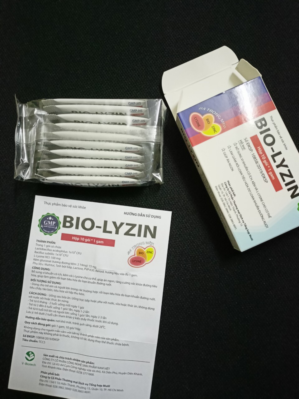 (Combo 10 hộp )Cốm vi sinh BIO LYZIN hộp 10 gói *1g