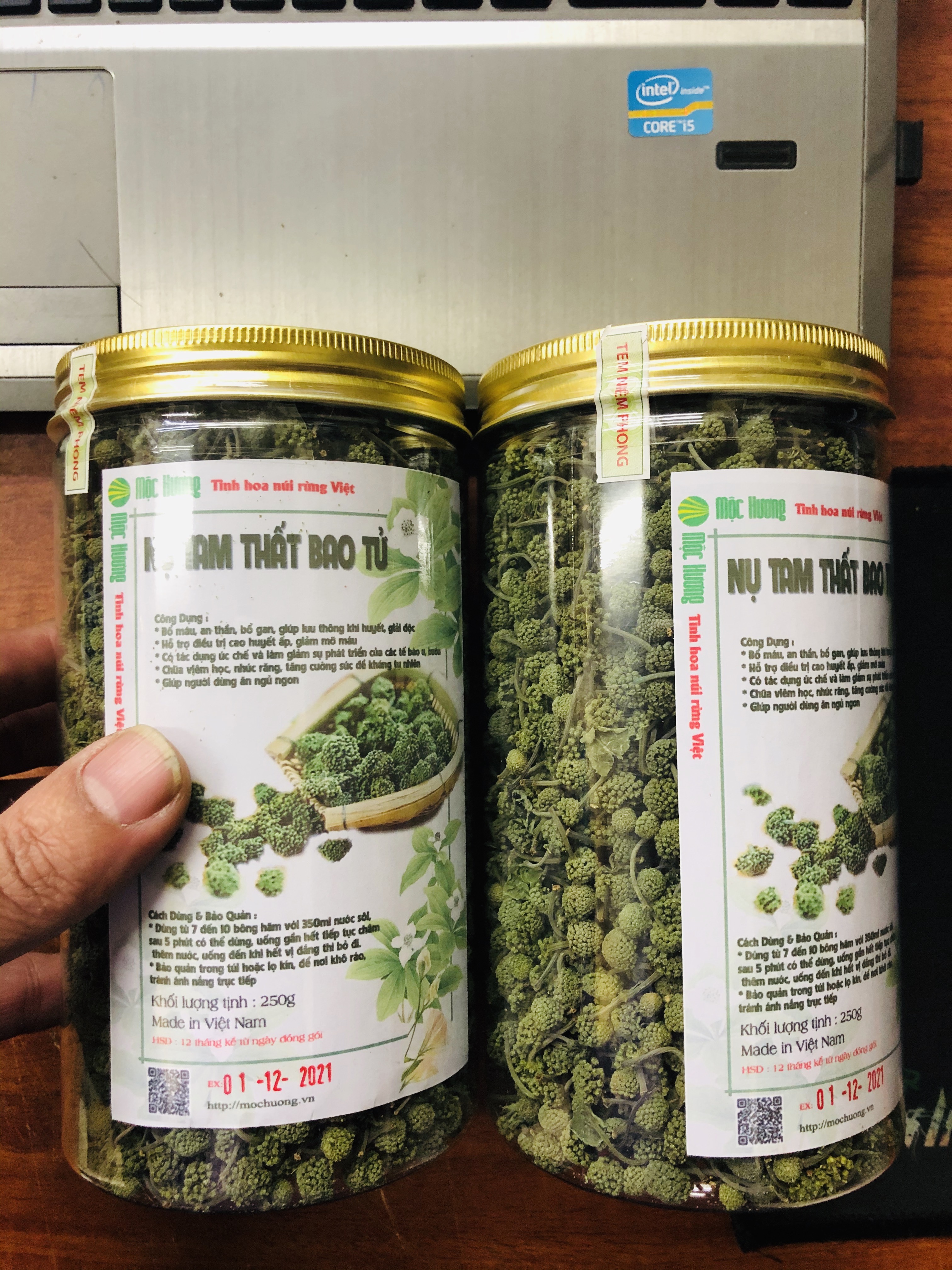 Lọ 250gr Trà Nụ Tam Thất Khô Bao Tử