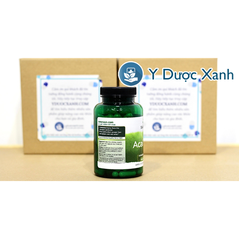 [Hàng Quốc Tế] SWANSON ACAI BERRY, 120 viên, Hỗ trợ chống oxy hóa cho người lớn