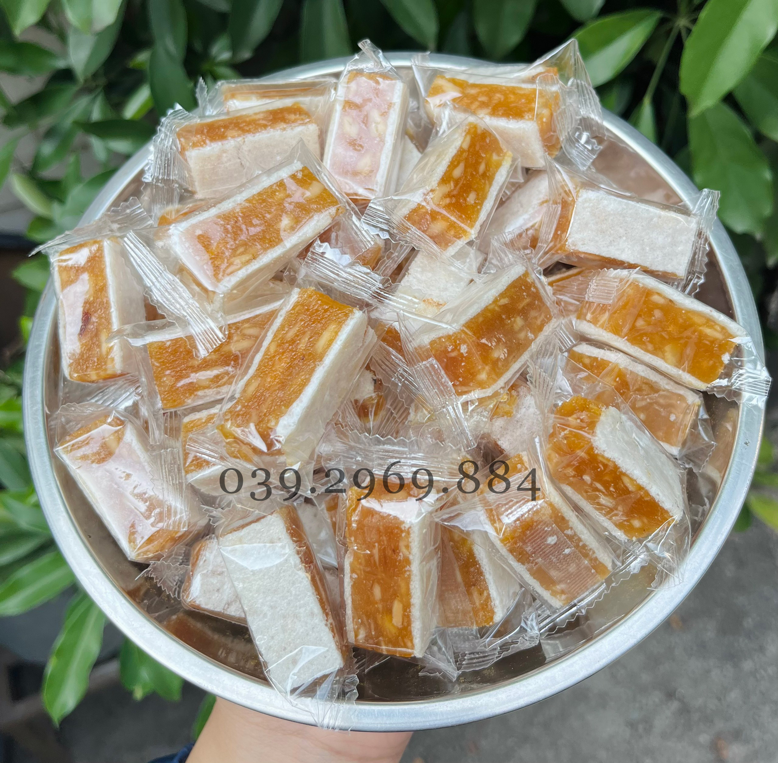 500G Kẹo khóm dừa non bánh phồng chua ngọt thơm ngon- đặc sản Bến Tre