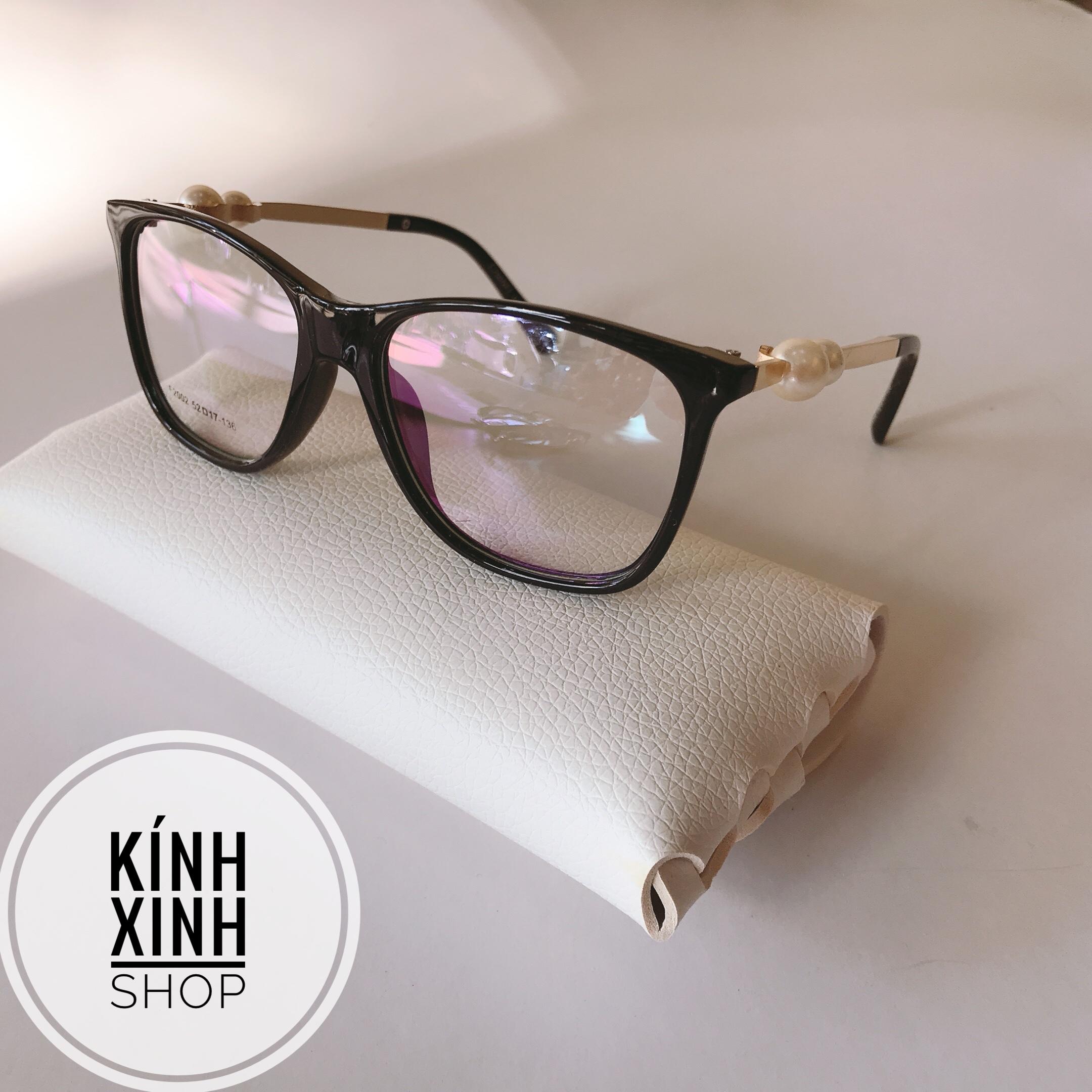 Kính gọng Mắt vuông ngọc trai thời trang