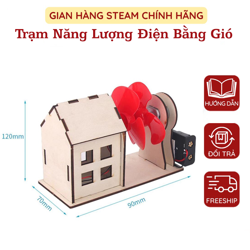 The experimental wind energy, DIY toy set wooden educational toys circuit experiment development wisdom light creative smart