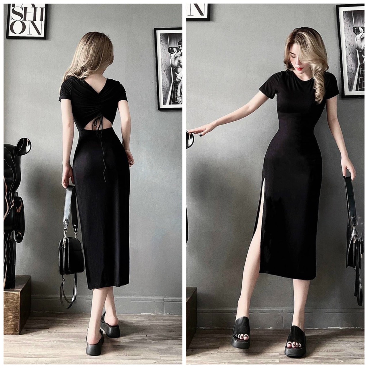 Đầm Mira - Đầm dáng dài xẻ tà sắc xanh óng nhẹ nhàng sang trọng – Helen  Boutique