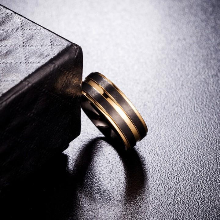 Nhẫn Nam Titan Ko Đen TT 1383