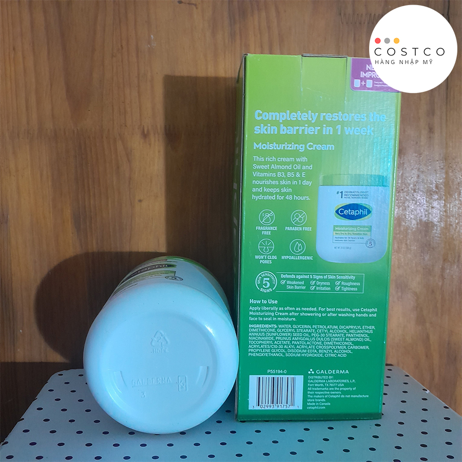 Kem Dưỡng Ẩm Dịu Nhẹ Cetaphil Moisturizing Cream (1 Hủ/566g)