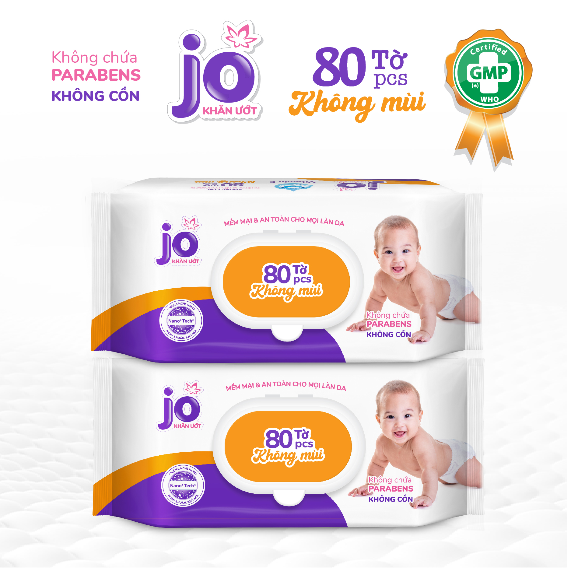 Combo 4 gói khăn ướt JO cao cấp M10/M20/M80/M100