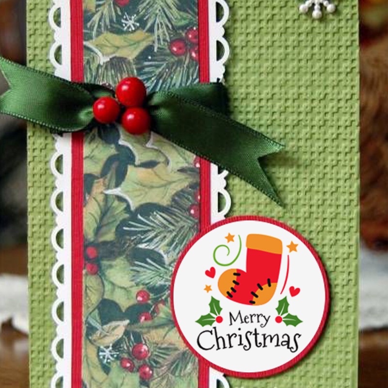 Cuộn tem dán sticker trang trí Noel