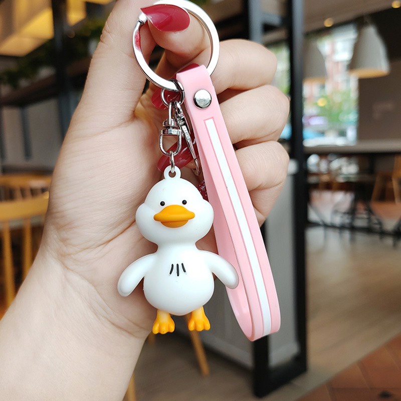 Móc khoá vịt dễ thương bao gồm 3 màu treo balo , móc khoá
