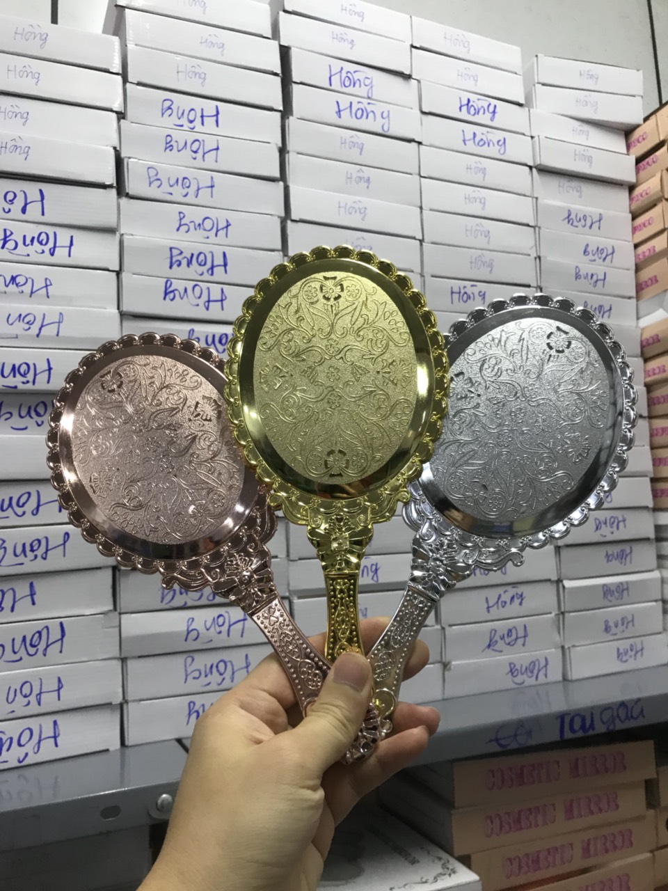 Gương Princess cầm tay không gập