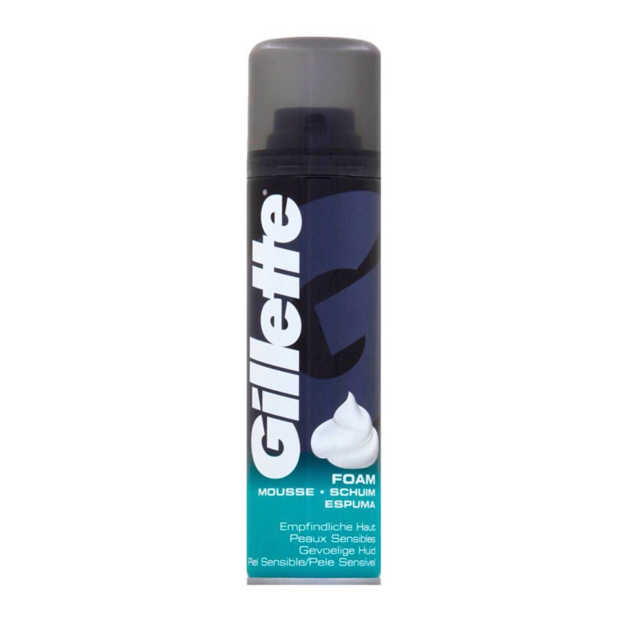 Bọt cạo râu Gillette Foamy Sensitive Skin Peau Sensible 200ml