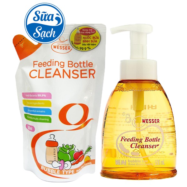 Nước Rửa Bình Sữa Wesser 500Ml