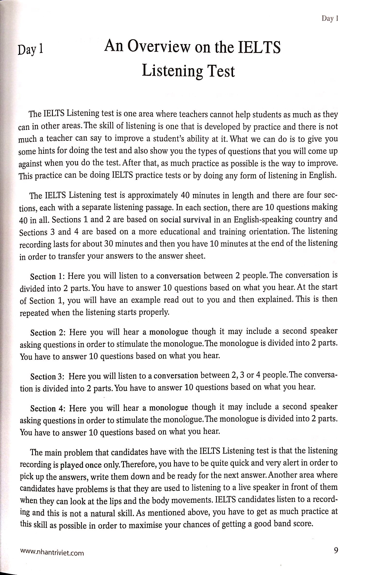 Sách Fahasa - 15 Days' Practice For Ielts - Listening