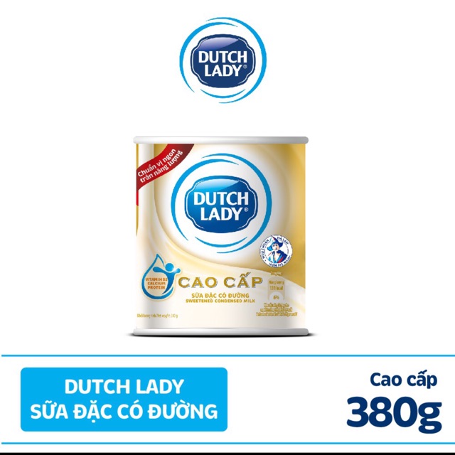 Sữa đặc Dutch Lady Nguyên kem Cao cấp lon 380g vàng - HSD Luôn Mới