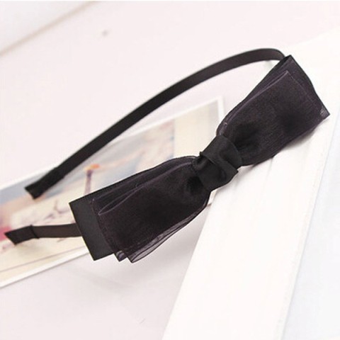 Bờm nơ cài tóc handmade chất liệu voan mỏng BN52