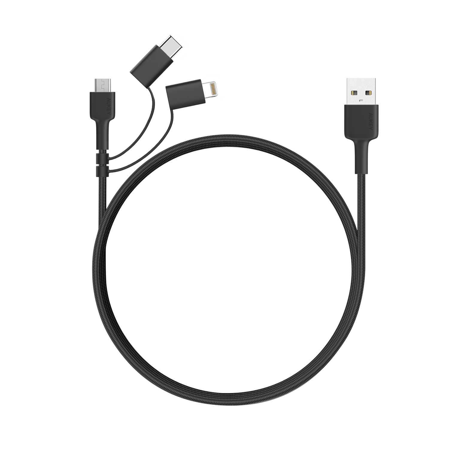 Cáp 3 trong 1 MFI Lightning/USB-C/MicroUSB AUKEY CB-BAL5