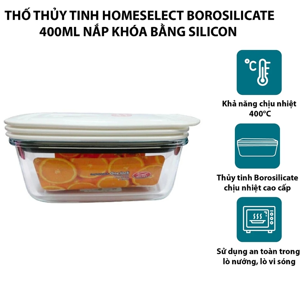 Hộp Thủy Tinh Chịu Lực Glasslock, Borosilicate HomeSelect