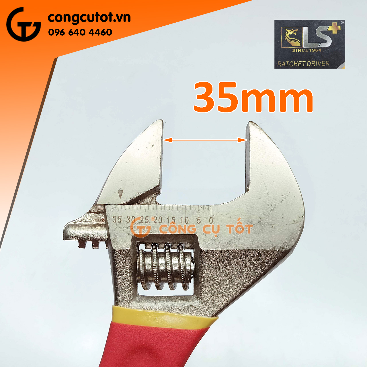 Mỏ lết đa năng bọc cao su LS+ size tùy chọn